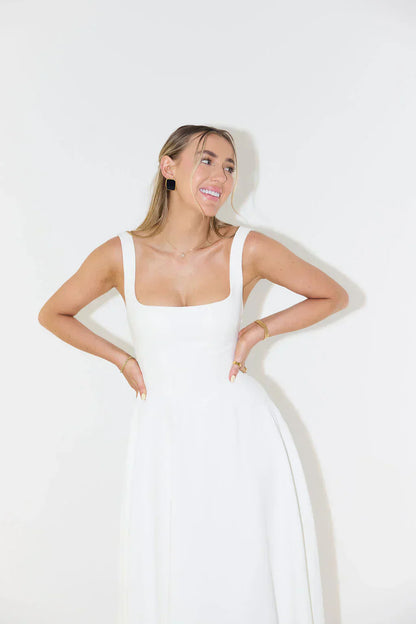 Mirelle™ – Damen Midi Kleid mit Hoher Taille für Stilvollen Komfort