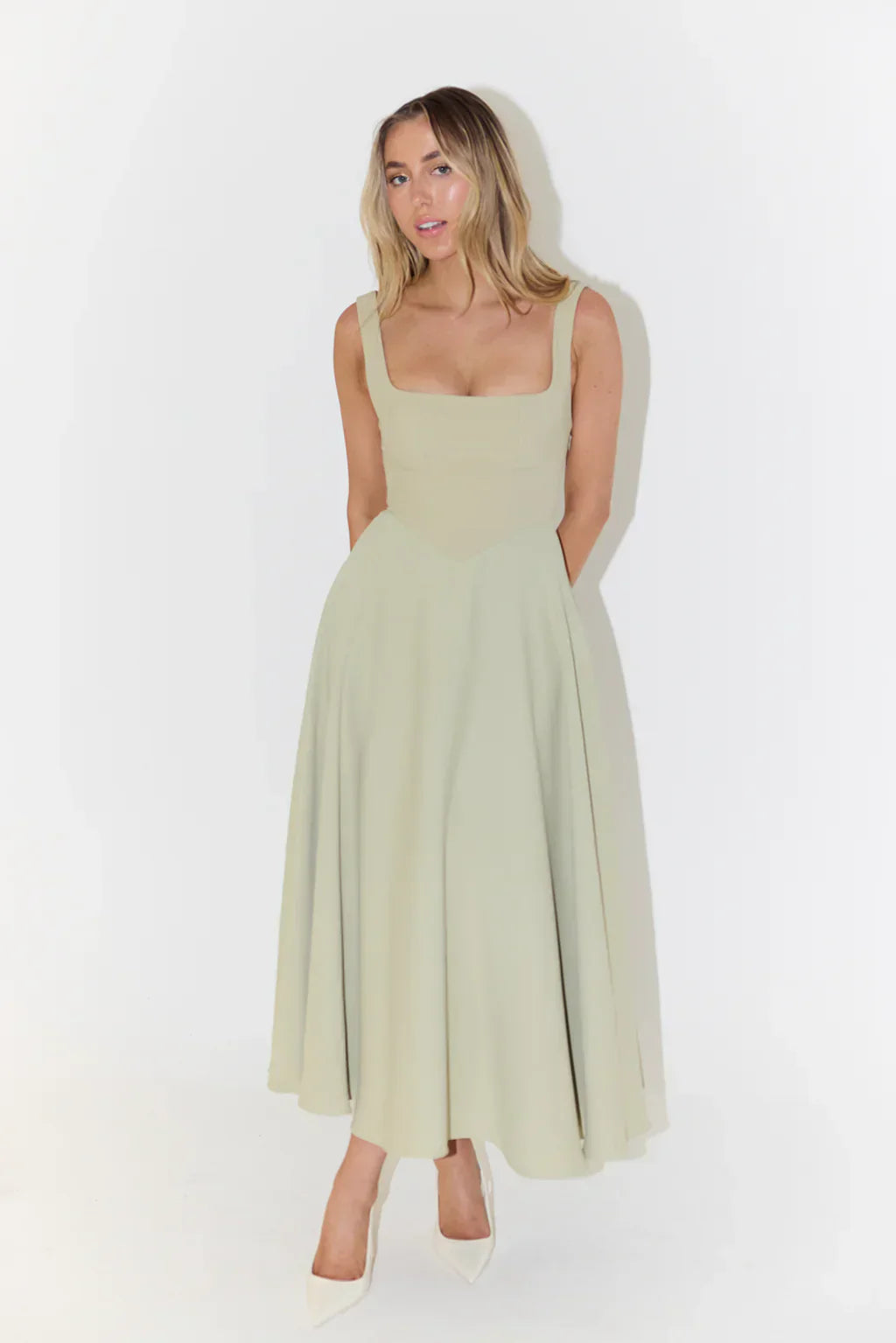 Mirelle™ – Damen Midi Kleid mit Hoher Taille für Stilvollen Komfort