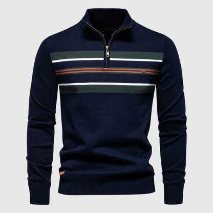 Moderner Herren Reißverschluss-Strickpullover