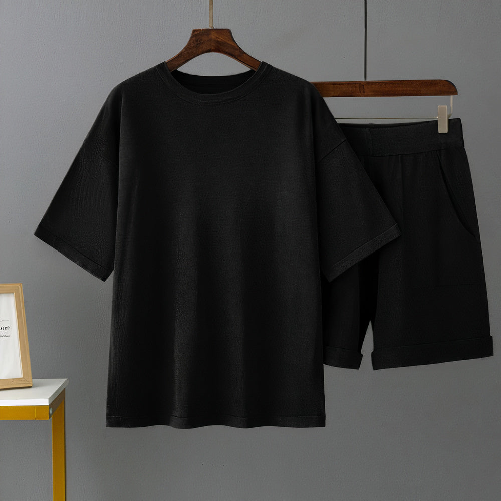 Modernes Hemd-Shorts-Set für Herren – Aran