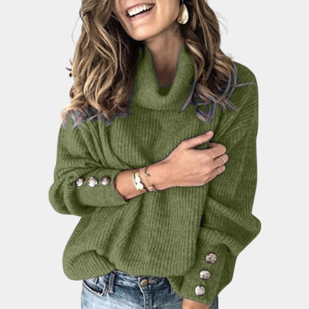 Modischer Damen-Rollkragenpullover aus Strick