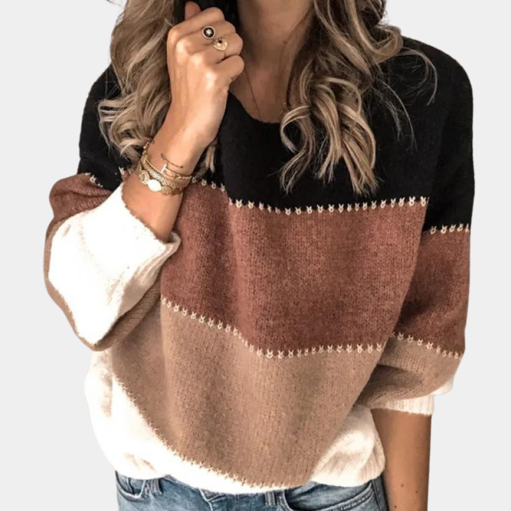 Modischer Damenpullover Claire mit elegantem Streifenmuster