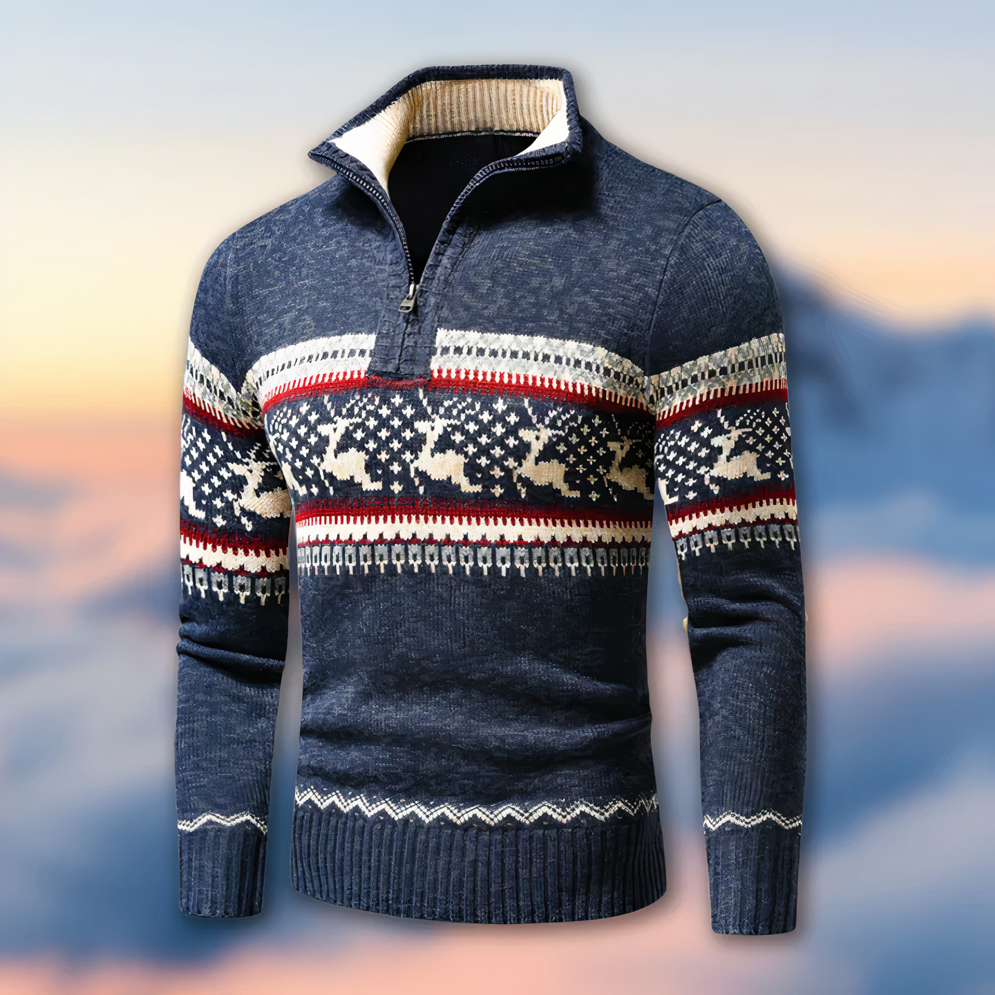 Munro Pullover mit kurzem Reißverschluss