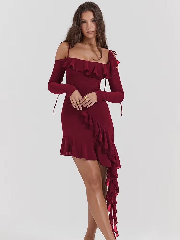 NailaCharm™ – Stilvolles kurzes Damenkleid mit verspielten Volants