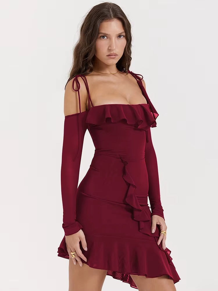 NailaCharm™ – Stilvolles kurzes Damenkleid mit verspielten Volants