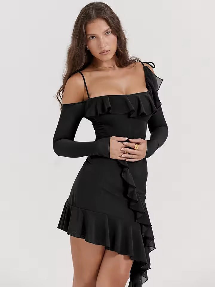 NailaCharm™ – Stilvolles kurzes Damenkleid mit verspielten Volants