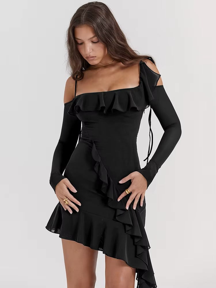 NailaCharm™ – Stilvolles kurzes Damenkleid mit verspielten Volants