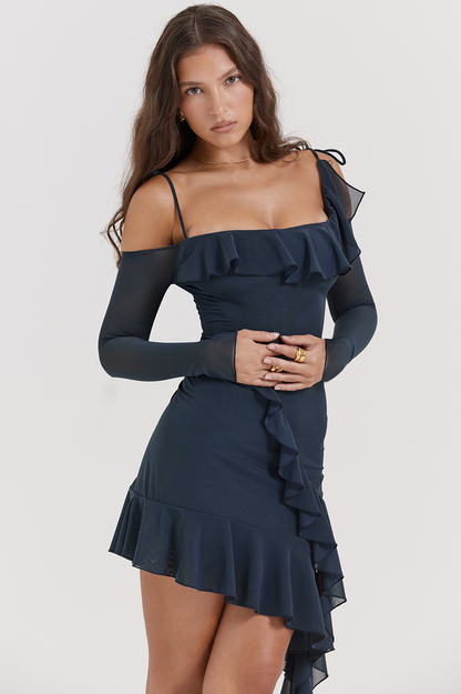 NailaCharm™ – Stilvolles kurzes Damenkleid mit verspielten Volants