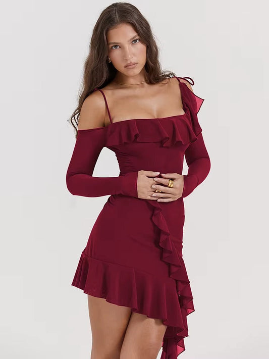 NailaCharm™ – Stilvolles kurzes Damenkleid mit verspielten Volants