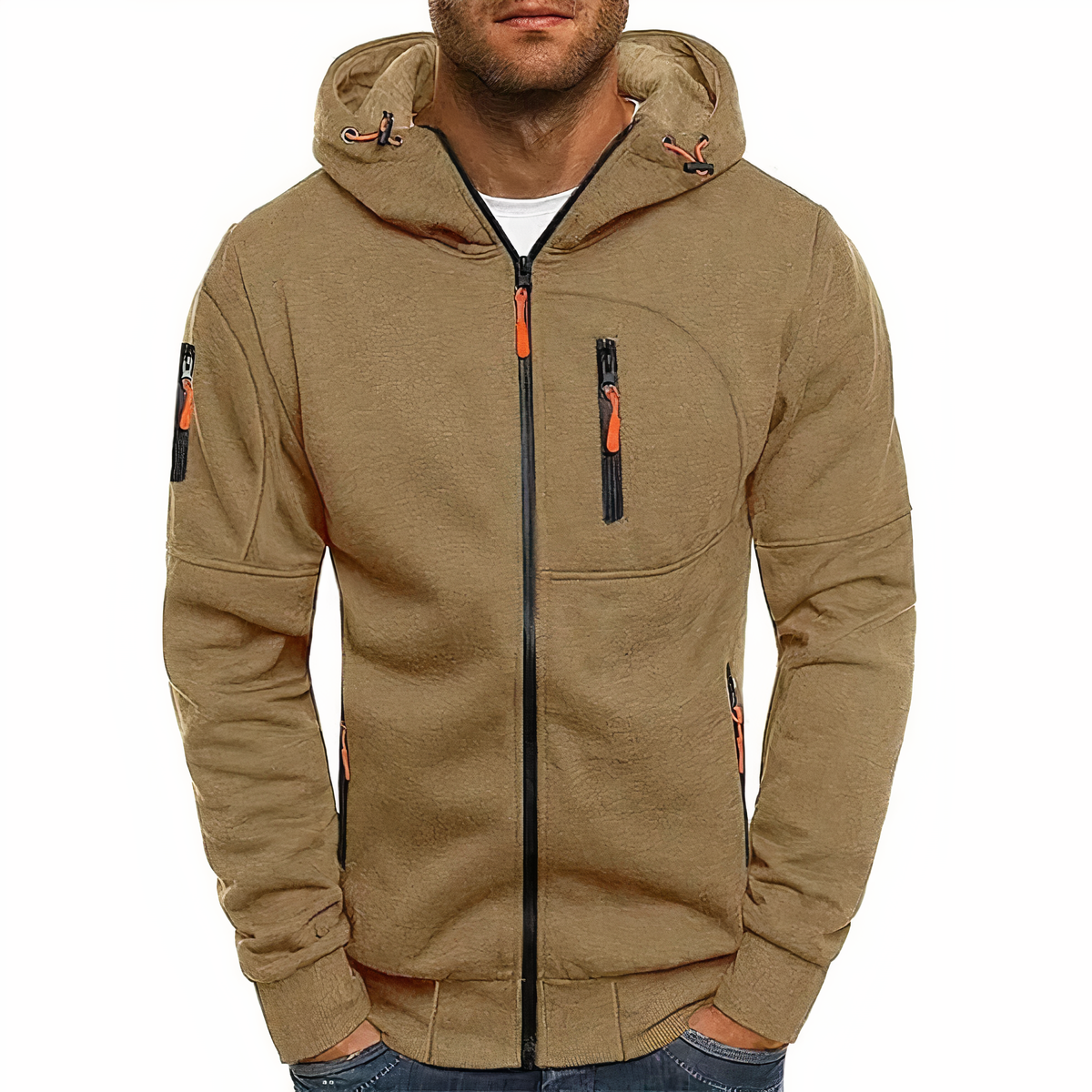 Nathan-Kapuzenpullover mit Reißverschluss