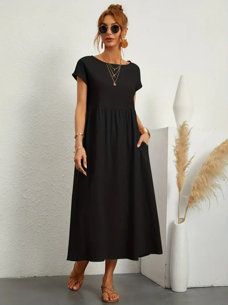 Noémie™ – Damenkleid mit Praktischen Taschen für Eleganten Komfort