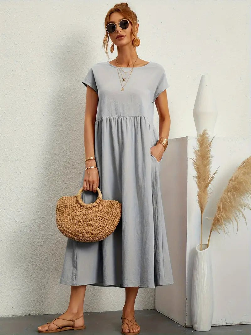 Noémie™ – Damenkleid mit Praktischen Taschen für Eleganten Komfort