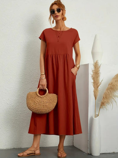 Noémie™ – Damenkleid mit Praktischen Taschen für Eleganten Komfort