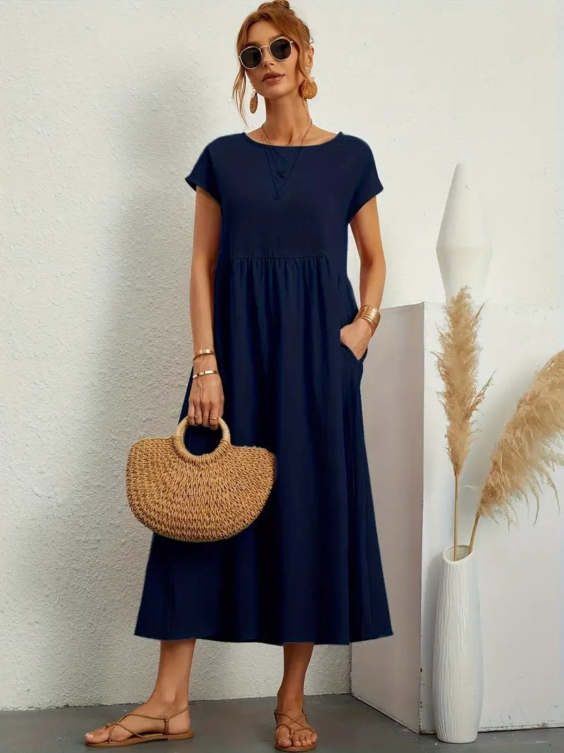 Noémie™ – Damenkleid mit Praktischen Taschen für Eleganten Komfort