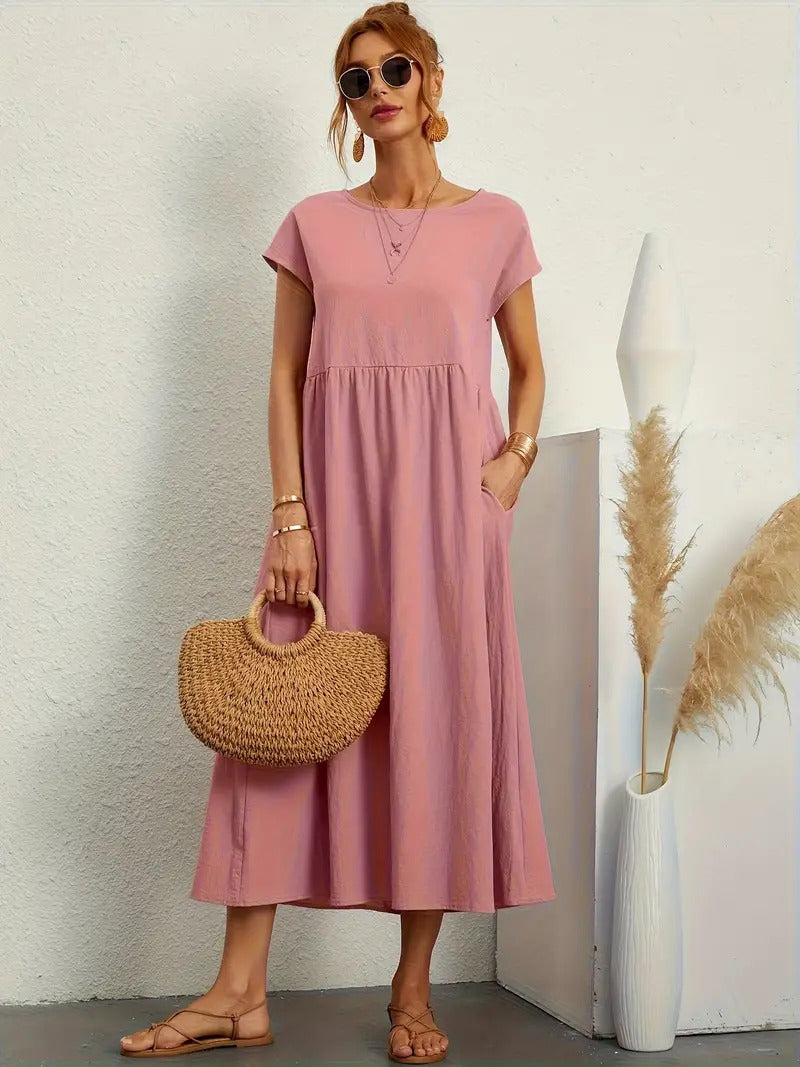 Noémie™ – Damenkleid mit Praktischen Taschen für Eleganten Komfort