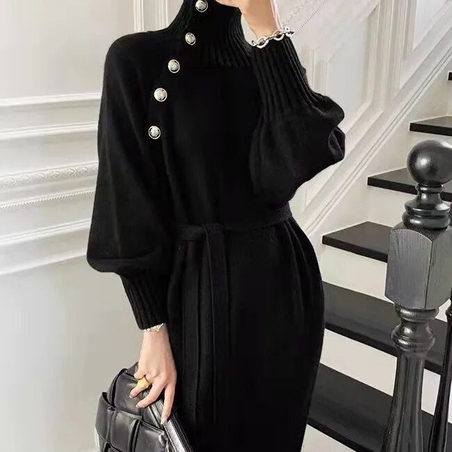 Nora - Kleid mit Rollkragen