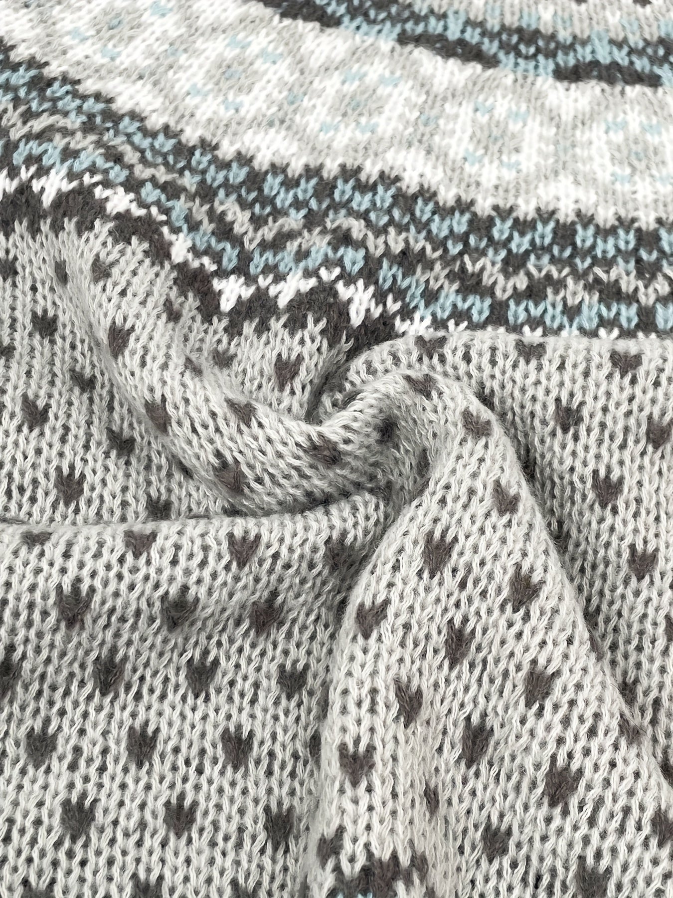 Norweger Grobstrickpullover | Langarm mit Jacquard-Muster