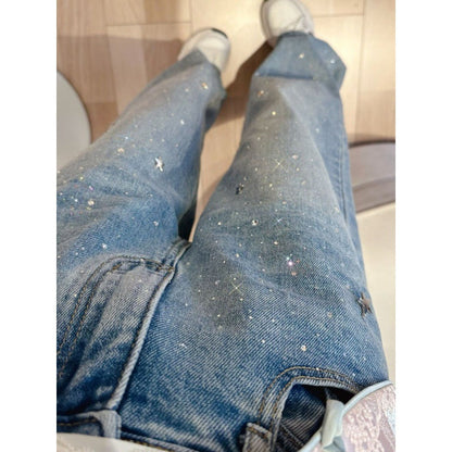 Glitzerjeans Damen Jade Größe Schmucksteine - Elarova