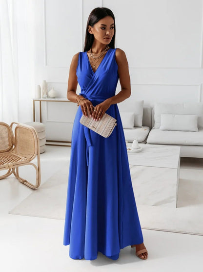 Variant image for W&W™ – Damen Abendkleid mit V-Ausschnitt Elegantes Dunkelgrün Maxi-Design-26