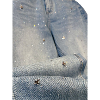 Glitzerjeans Damen Jade Größe Schmucksteine