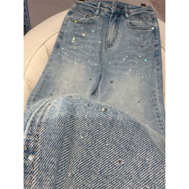 Glitzerjeans Damen Jade Größe Schmucksteine