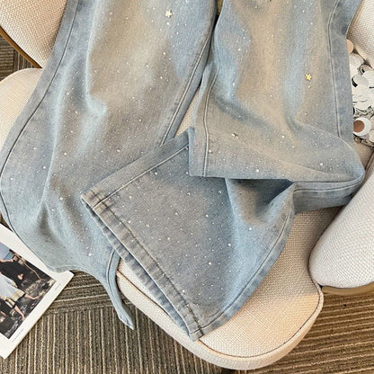 Glitzerjeans Damen Jade Größe Schmucksteine