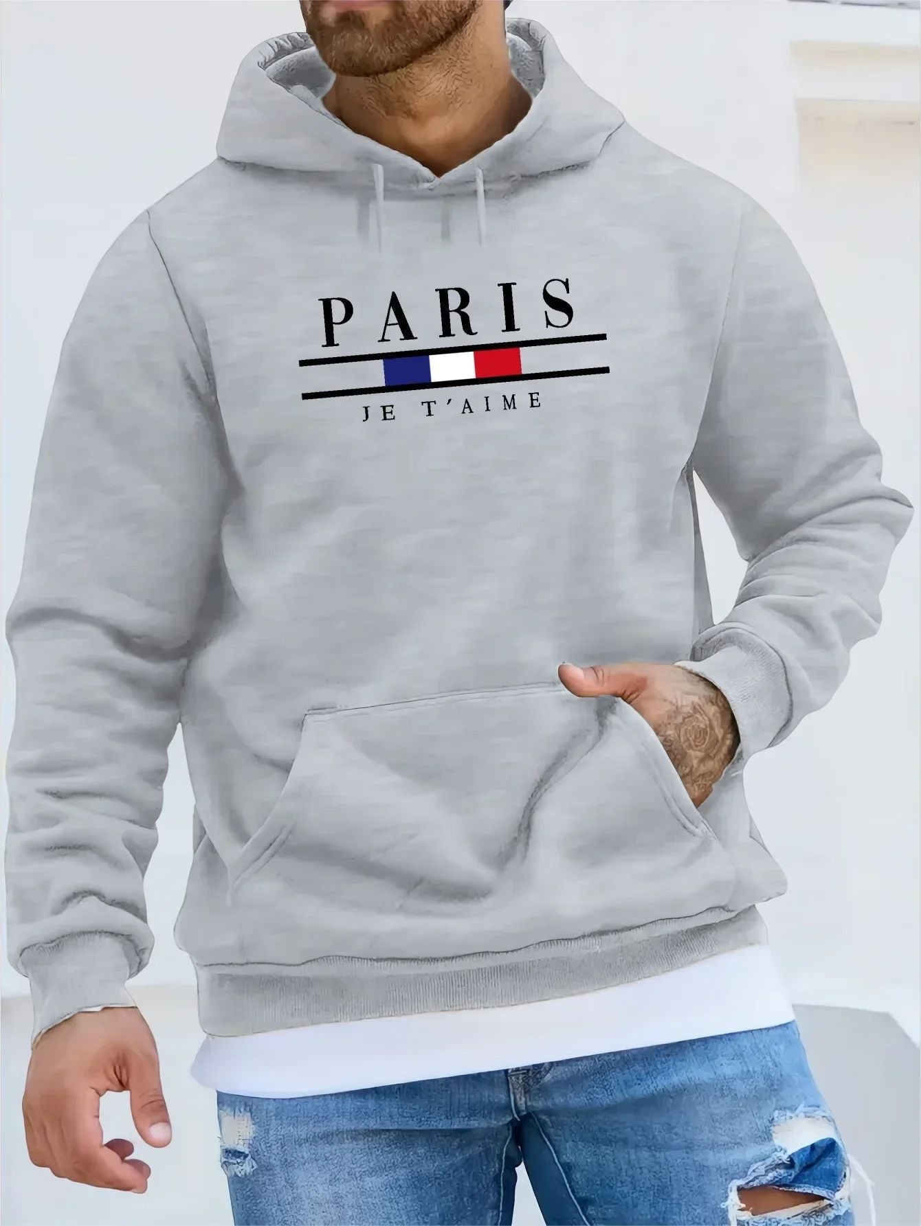 Orkan Herren Fleece-Kapuzenpullover aus Paris