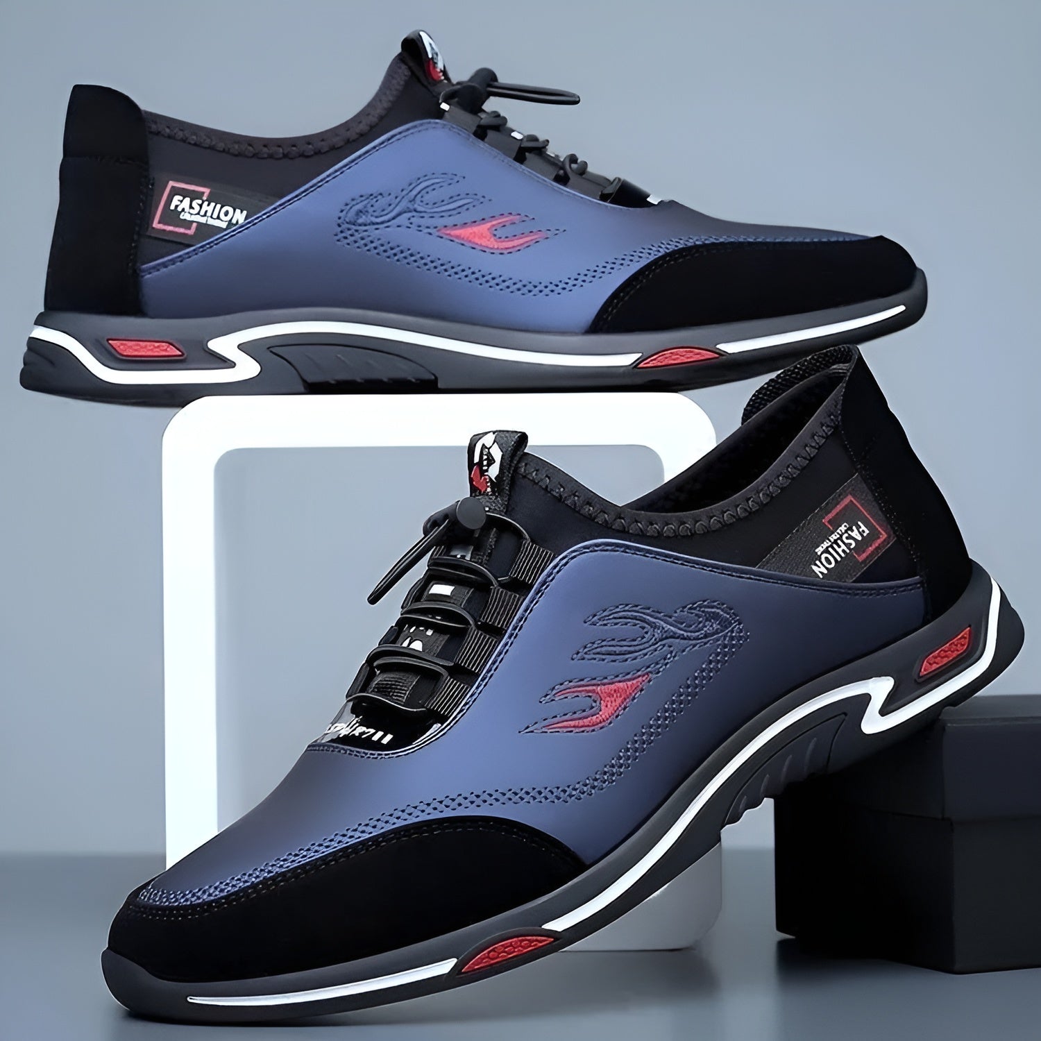 Orthopädisch bequeme Herrenschuhe im sportlichen Design