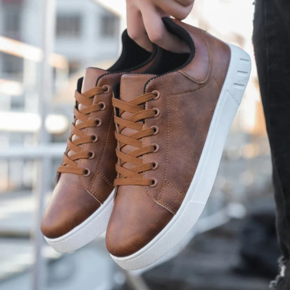 Orthopädische LederSneaker für Herren mit lässigem Tragekomfort