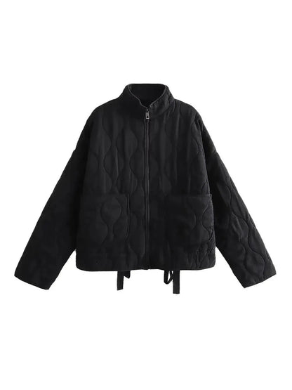 Elarova |  Oversized Vintage Gepolsterte Damenjacke