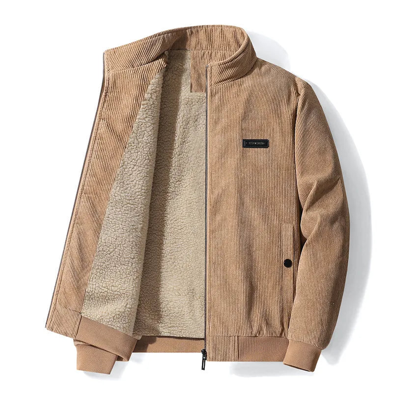 Ozie Herren Winterjacke im Retro-Sherpa-Stil