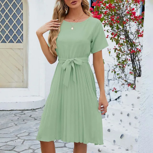 Plissiertes Minikleid von Vanisa in Mintgrün