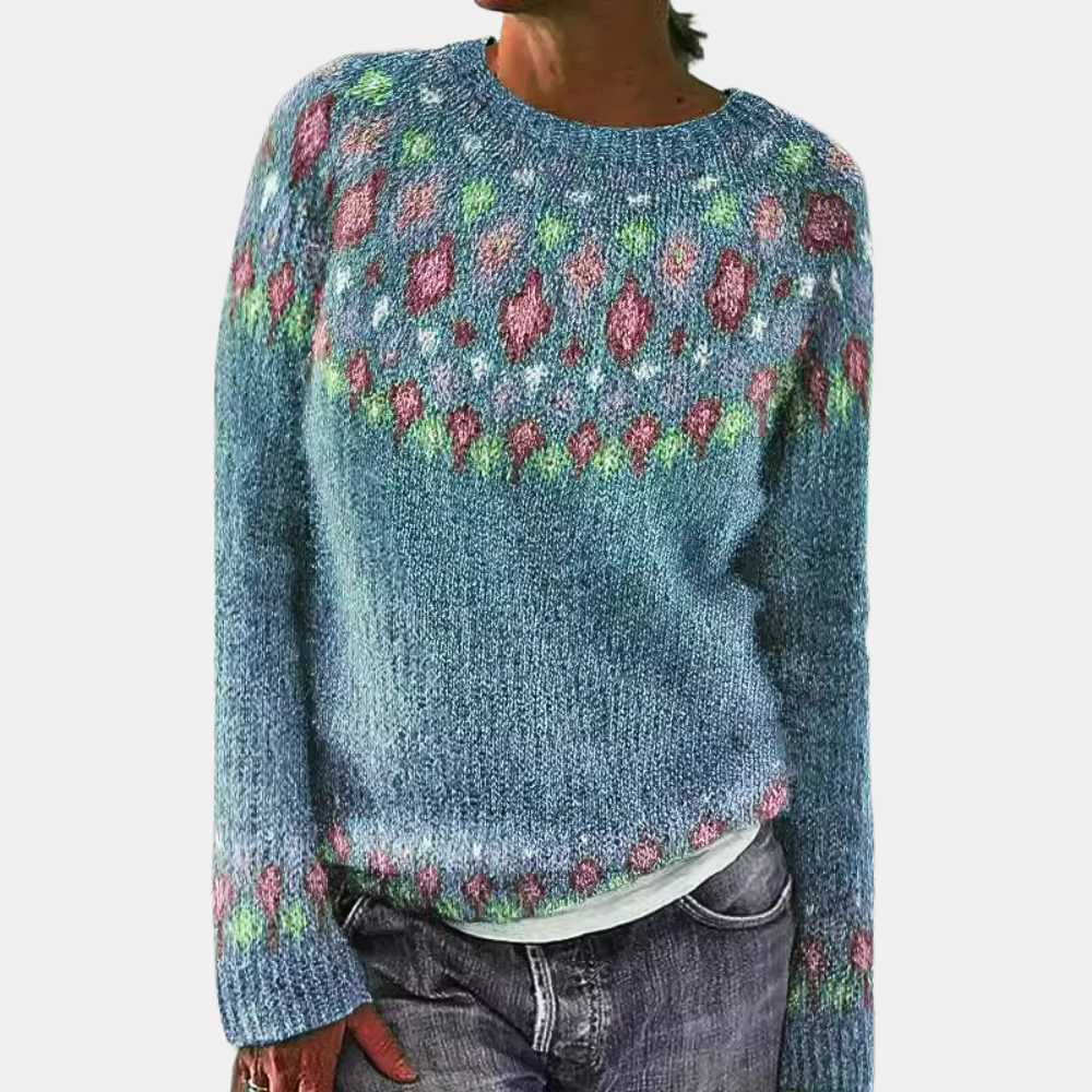 Pullover Bunt Damen Strick Langarm | Gemütlich & Stylisch
