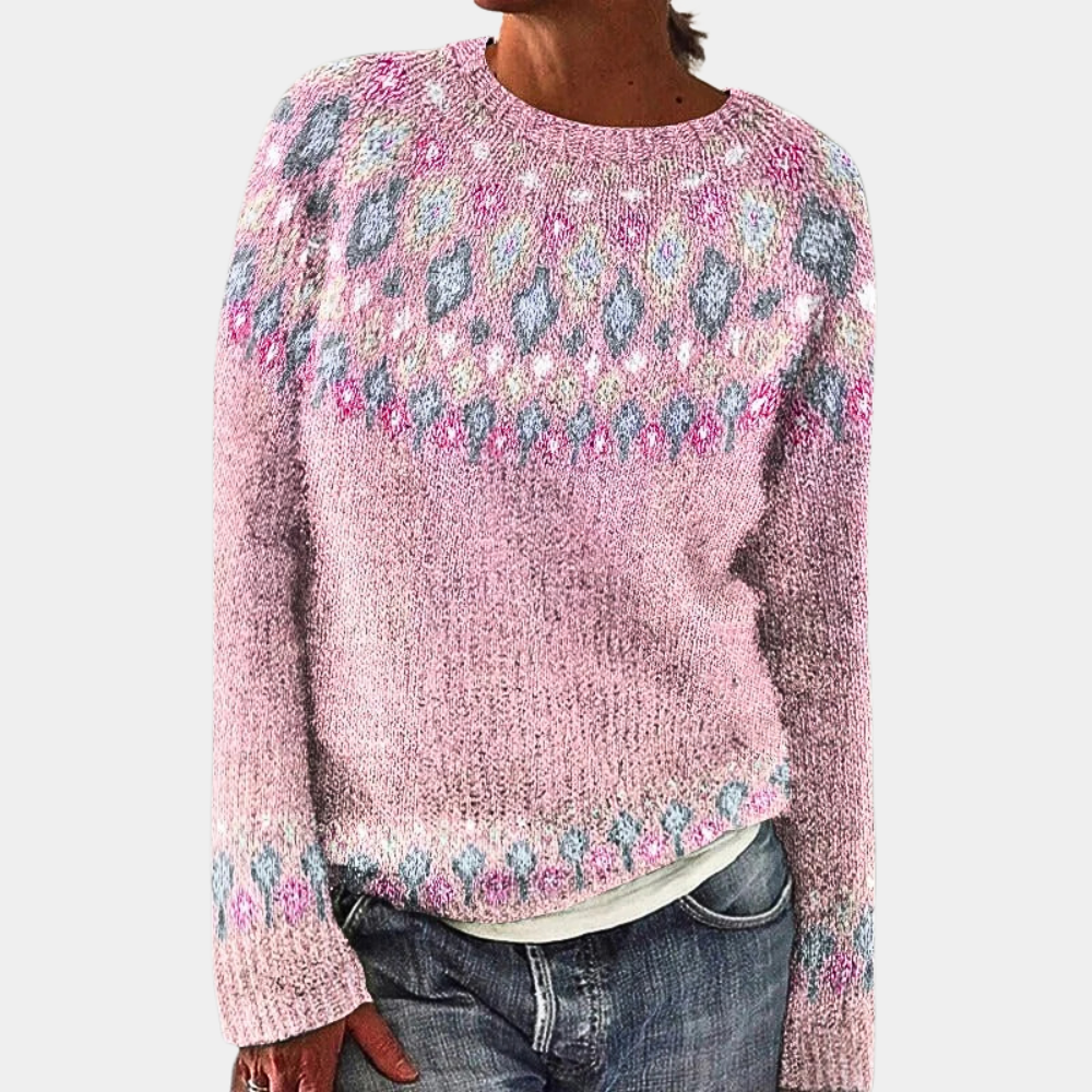 Pullover Bunt Damen Strick Langarm | Gemütlich & Stylisch