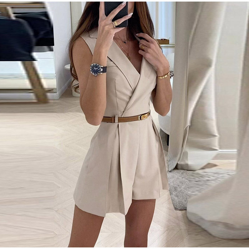 Quinlyn Damen Jumpsuit ohne Ärmel