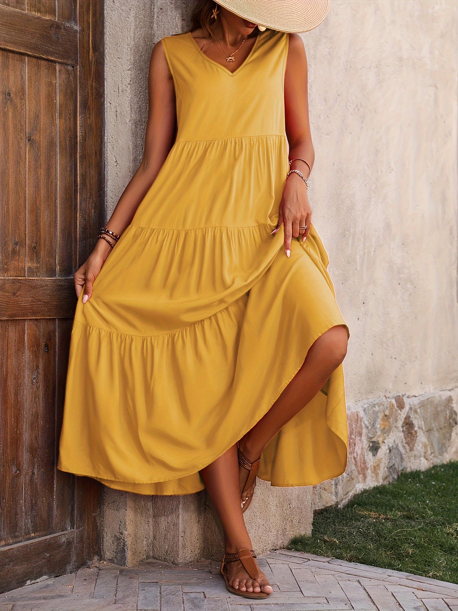 Rayona™ – Sommerliches Damenkleid mit elegantem V-Ausschnitt