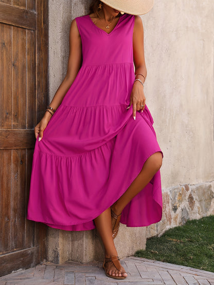 Rayona™ – Sommerliches Damenkleid mit elegantem V-Ausschnitt