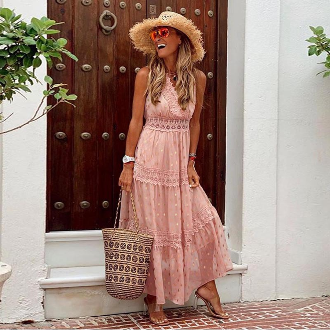 Reese™ – Damen Maxikleid Sommer mit Eleganten Spitzendetails & Bequemem Schnitt