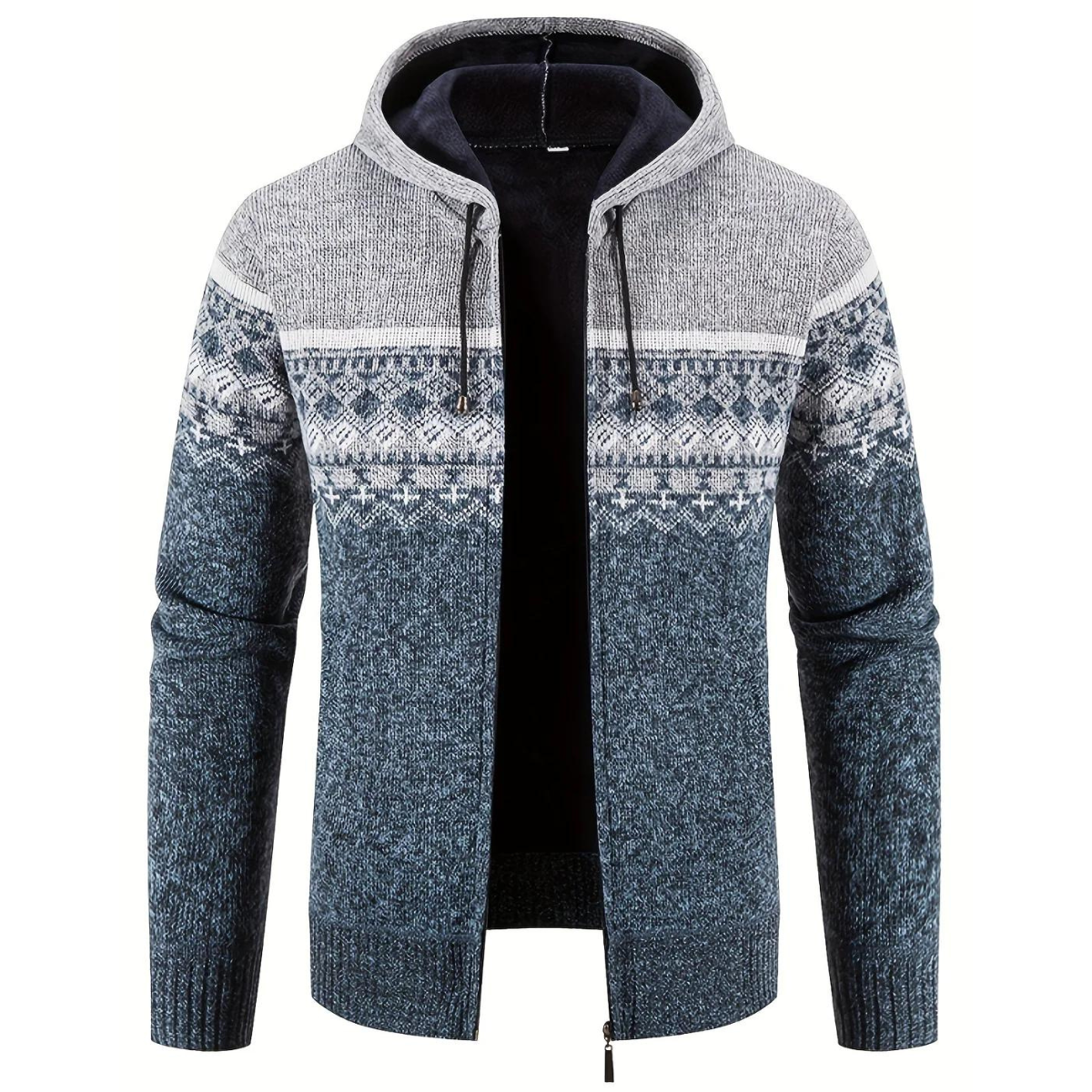 Reißverschluss-Kapuzenpullover mit Seitentaschen - Gavin