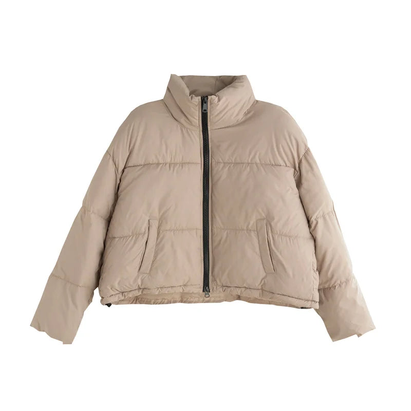 Reivana Damen Kurz Daunenjacke aus Baumwolle für Herbst/Winter