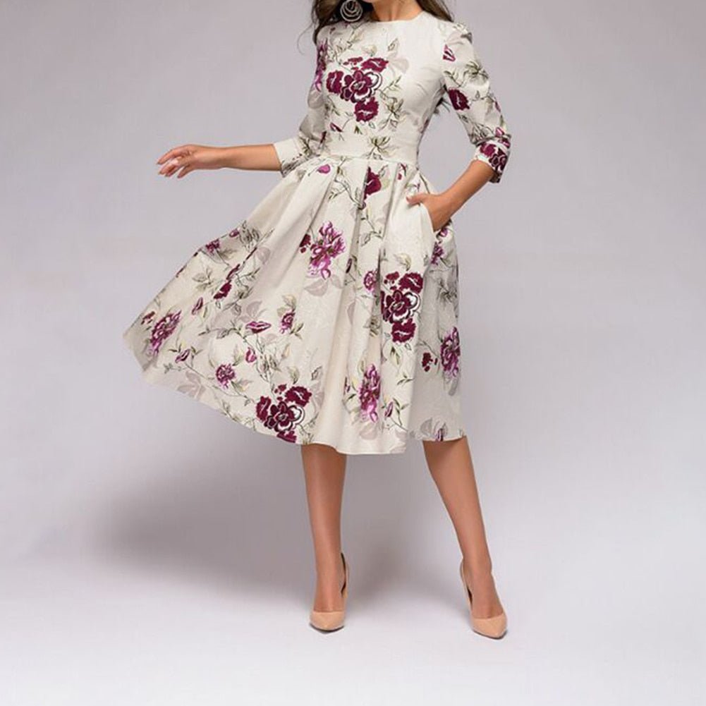 Retrozo™ – Damen Kleid im Eleganten Retro-Stil Figurbetont & Vielseitig-3