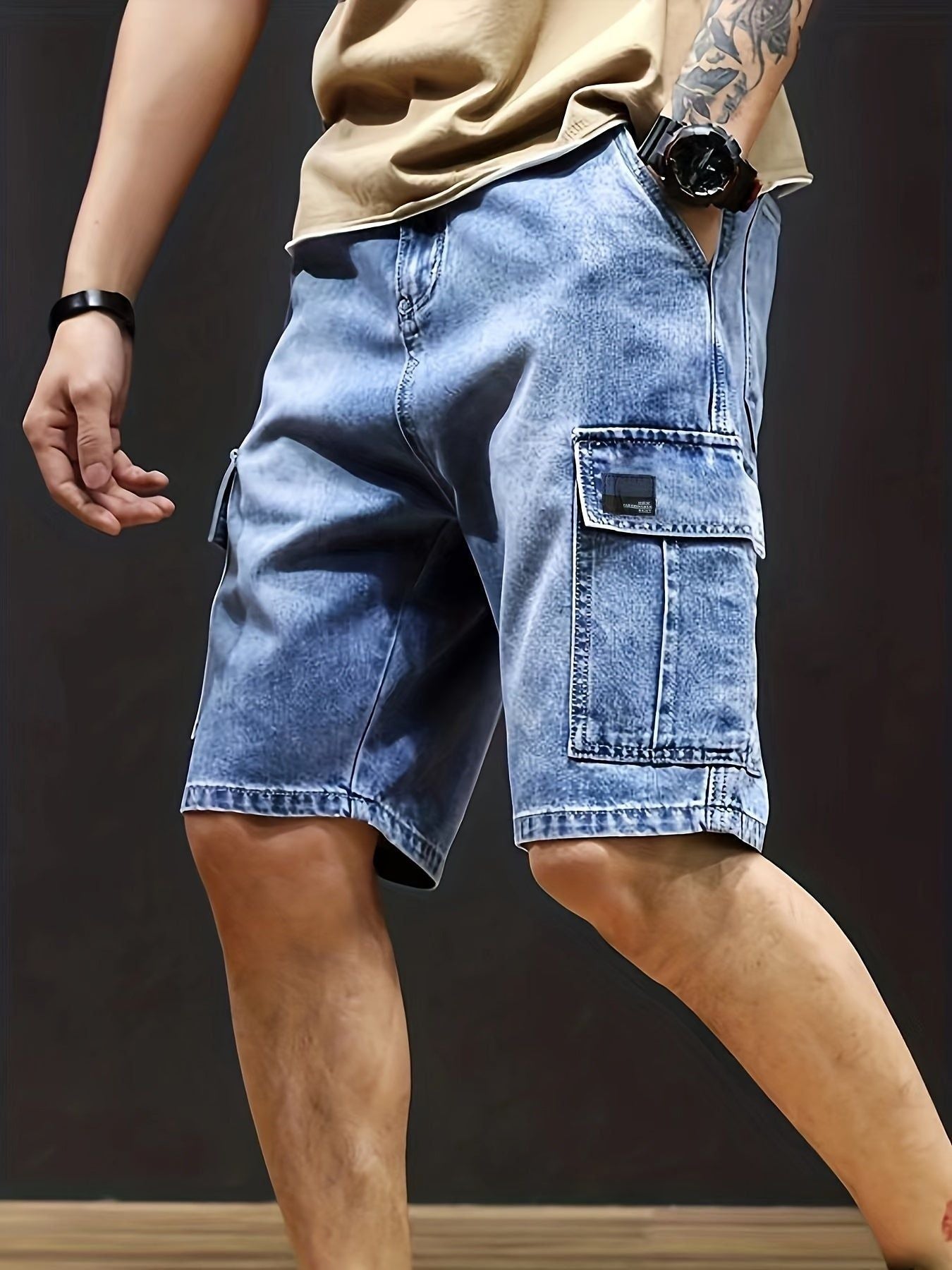 Roley Herren Cargo-Denim Shorts