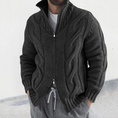 Rollkragen Strickjacke für Herren
