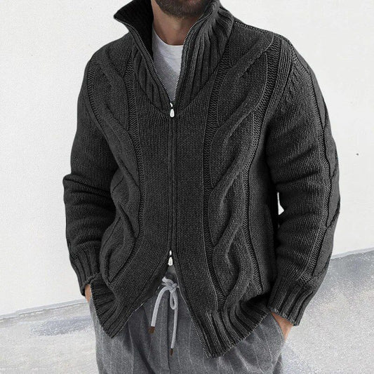 Rollkragen Strickjacke für Herren