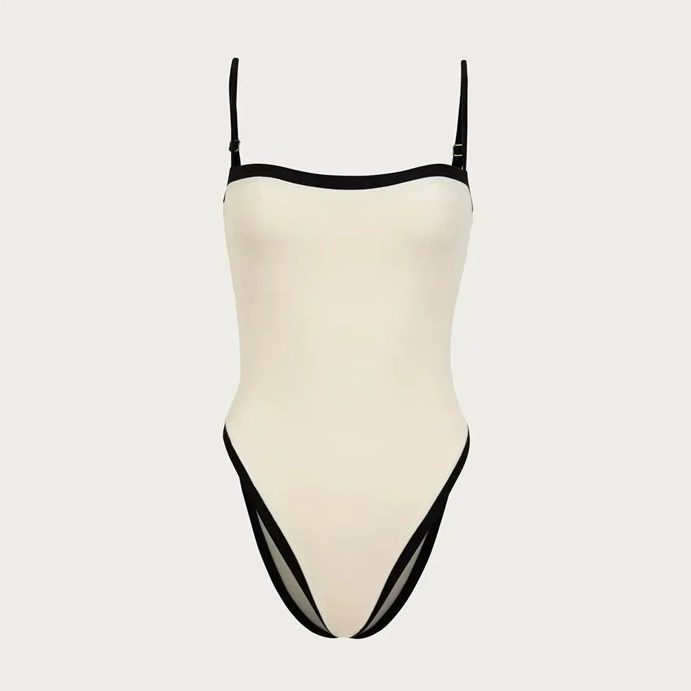 Badeanzug Farbblock Trendy Damen Bikini