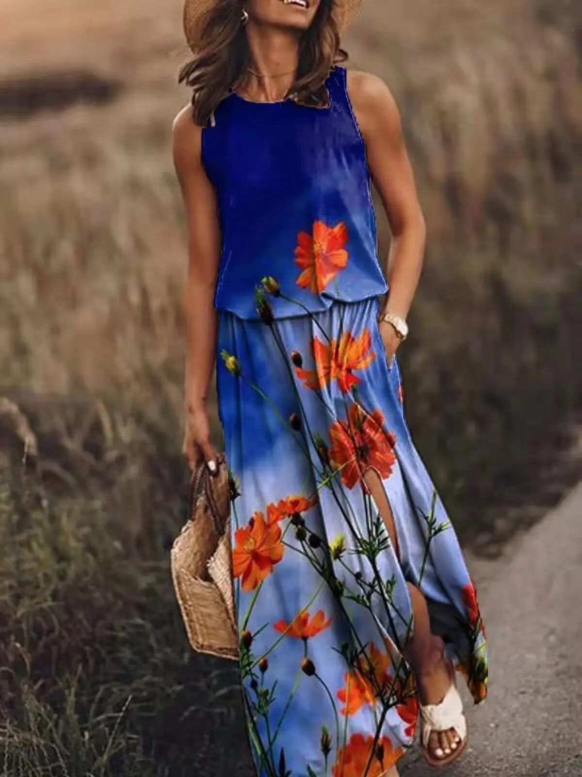 Sommer Maxikleid Großkleid Elegant Lang