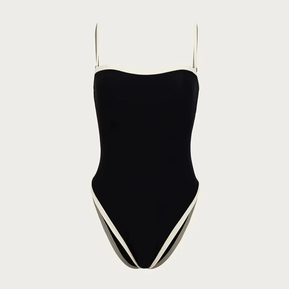 Badeanzug Farbblock Trendy Damen Bikini