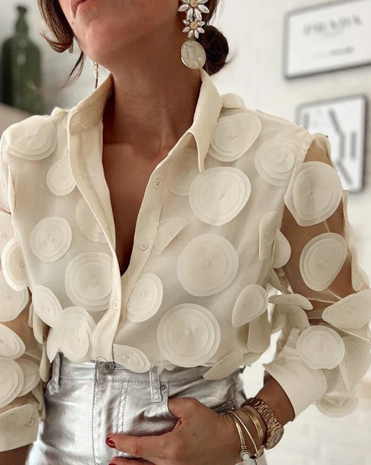 Dorothea™ – Damenbluse mit Eleganten Mustern für Festliche Anlässe