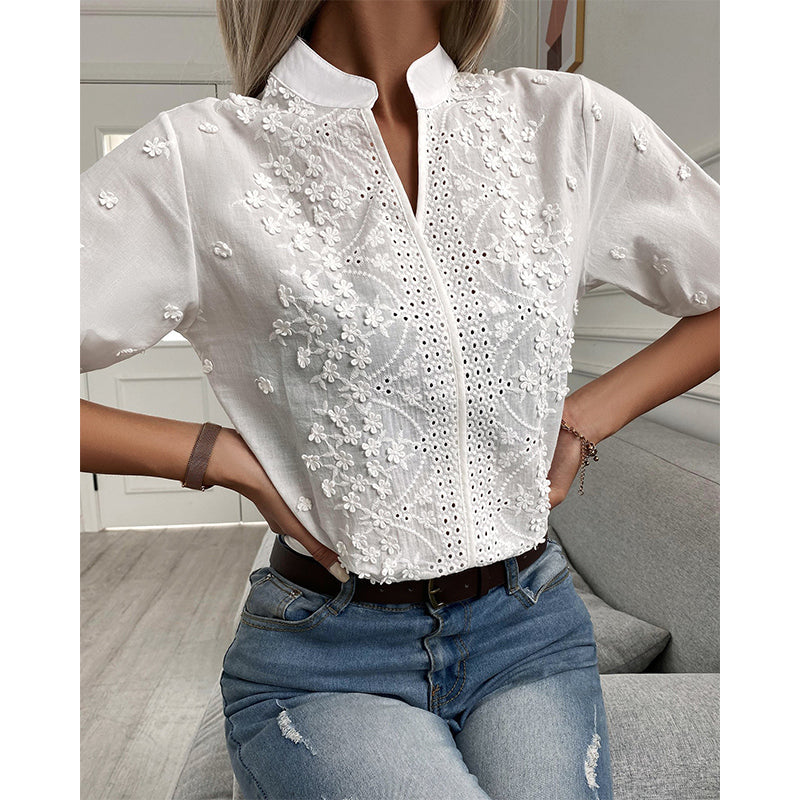 EleganzBluse™ – Damenbluse mit Puffärmeln für Eleganz und Komfort 4