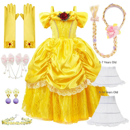 Mädchen Prinzessinnenkleid Märchenhaftes Kostüm Rosa